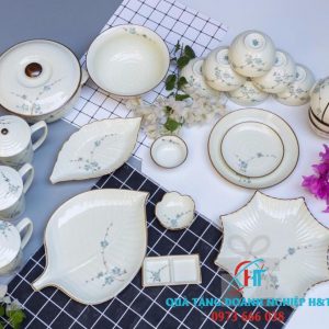 BỘ BÁT ĐĨA SỨ BÁT TRÀNG 010