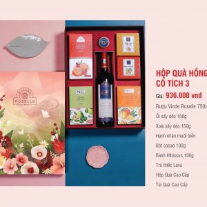 HỘP QUÀ HỒNG HOA CỔ TÍCH 3